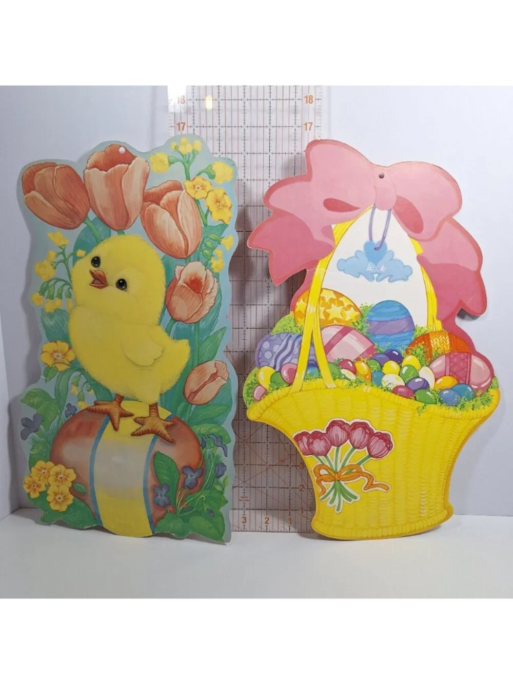 Easter Vintage 20" Die Cut Wall Decorations Eureka American Greetings Cardboard - Picture 10 of 12